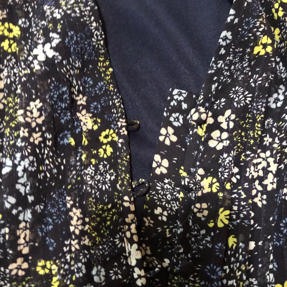 Floral Print Dress with Short Sleeves - Picture 3 of 3